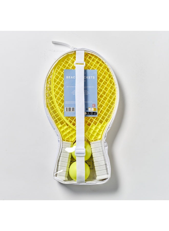 Sunnylife Beach Rackets La Mer Limon – Kids Outdoor Beach Racket Set, Fun Summer Game Toys for Pool, Sand, and Backyard Sports, Lightweight and Safe for Children - Image 2